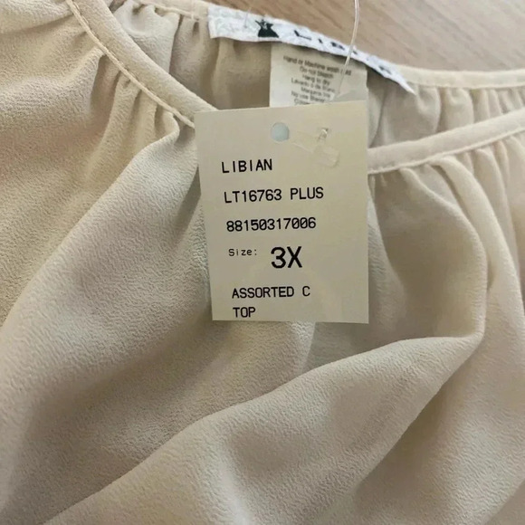 🆕Libian Ivory Plus-size Off Shoulder Lace Sleeve 3X🆕 - Picture 9 of 9